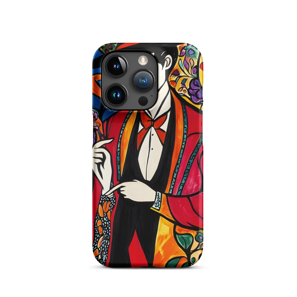 Stylish Male Figure with Floral Motifs | Phone Case