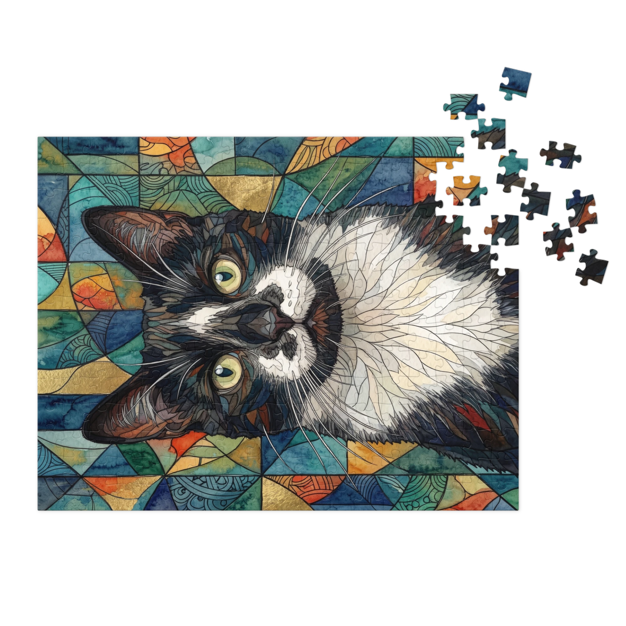 Pet Portrait Puzzle — Stained Glass