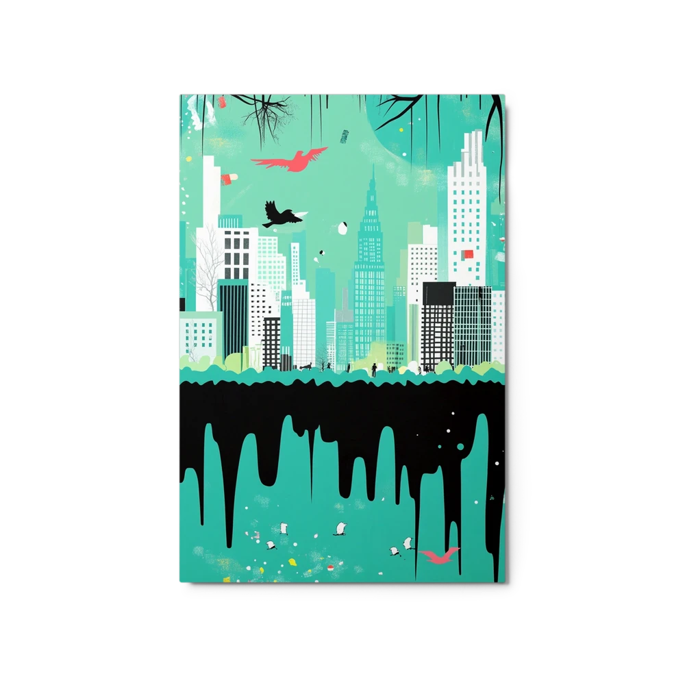 Urban Dreamscape with Birds | Art Print