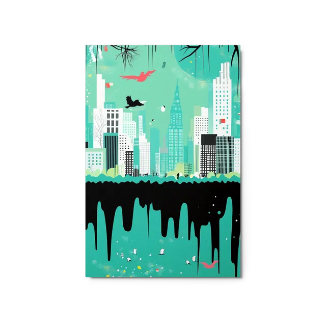 Urban Dreamscape with Birds | Art Print