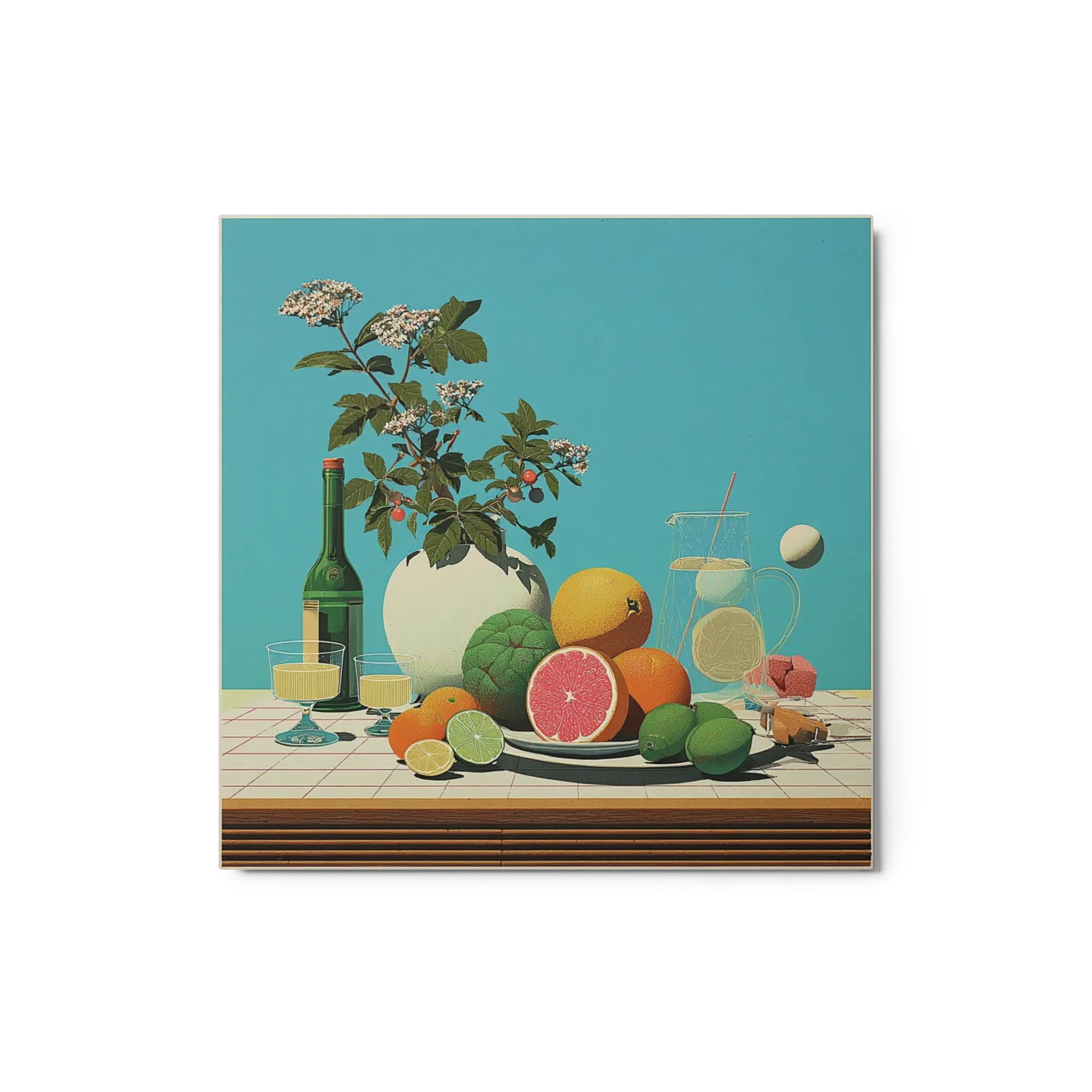 Still Life with Citrus and Pitcher