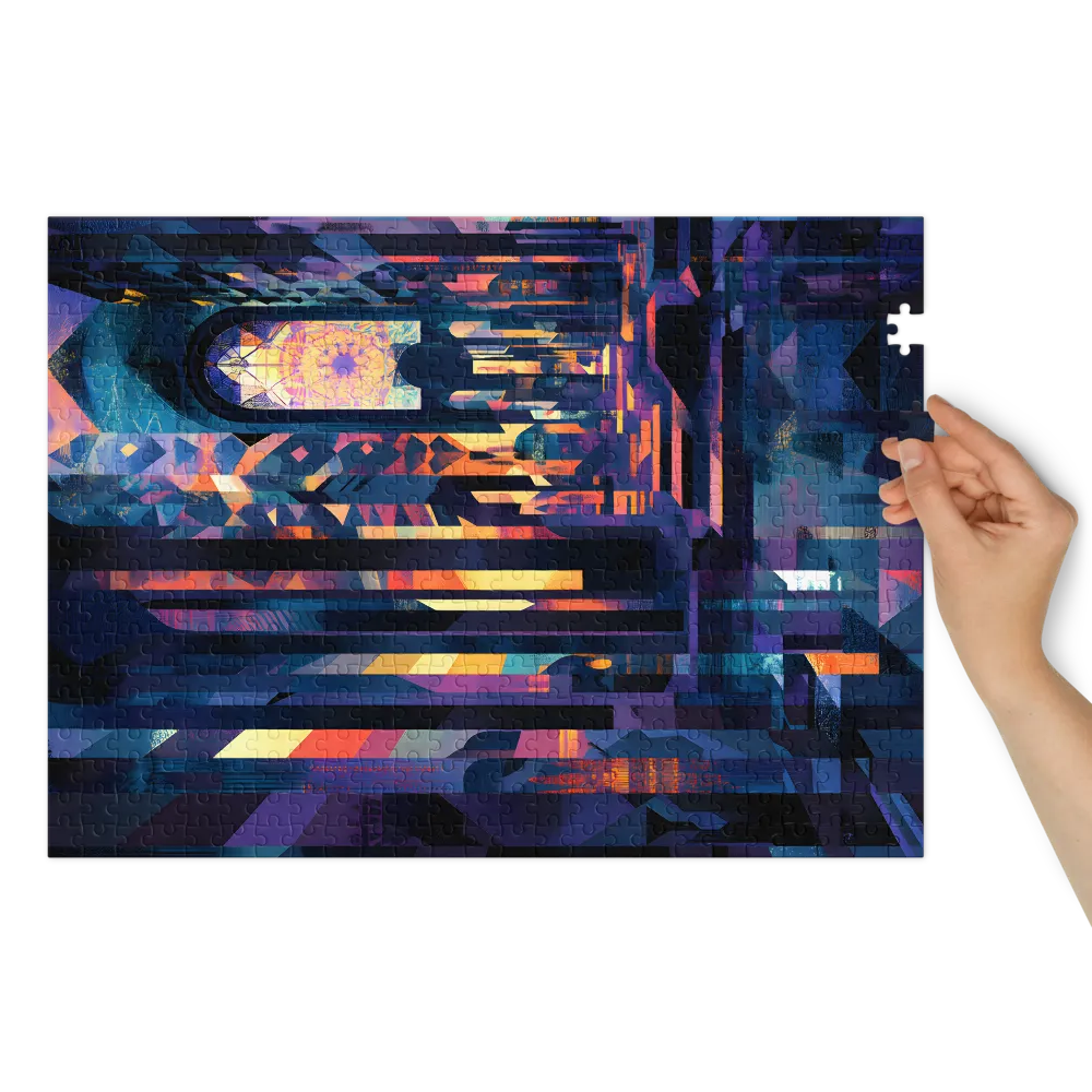 Vibrant Abstract Architectural Interior | Jigsaw Puzzle (252/520 pieces)