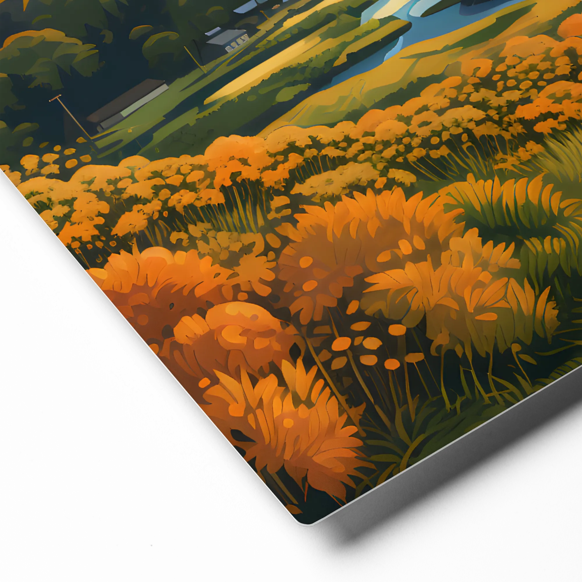 Golden Hour River Valley 
 Canvas | 6″x 6″