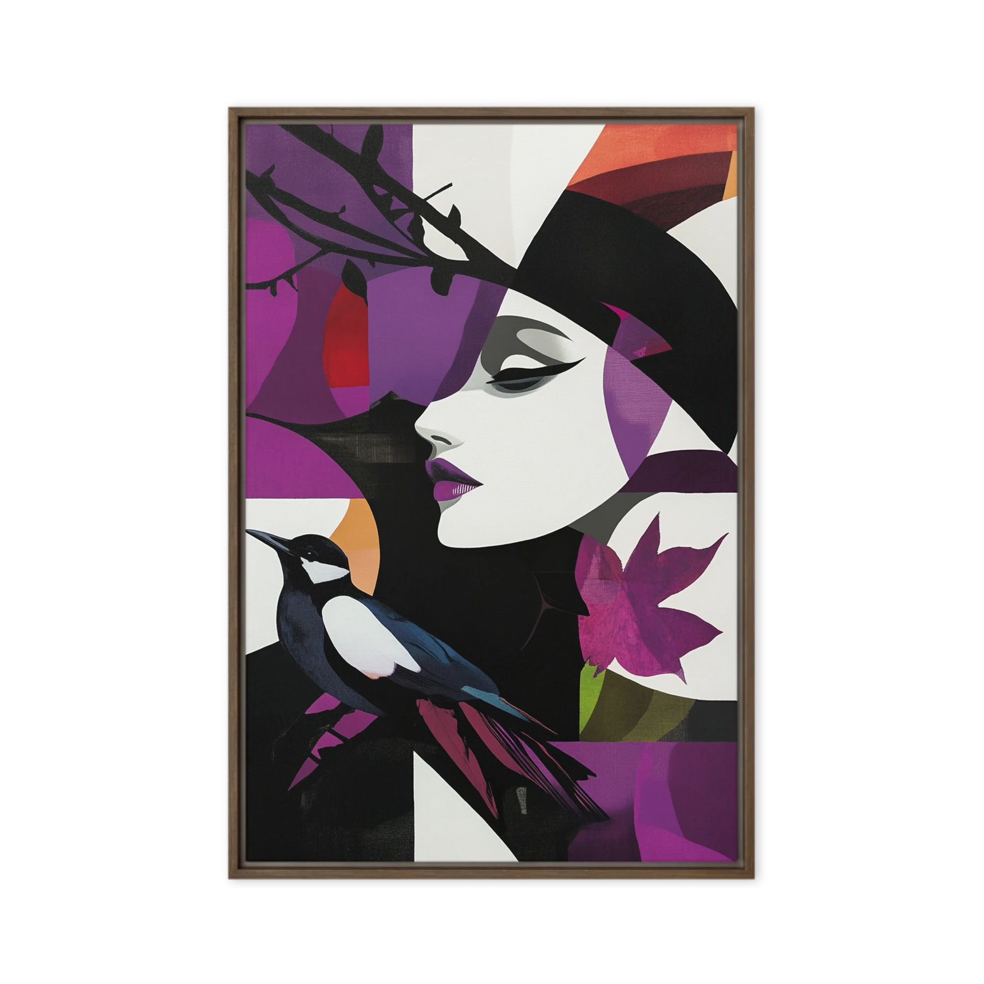 Urban Nocturne with Magpie | Art Print