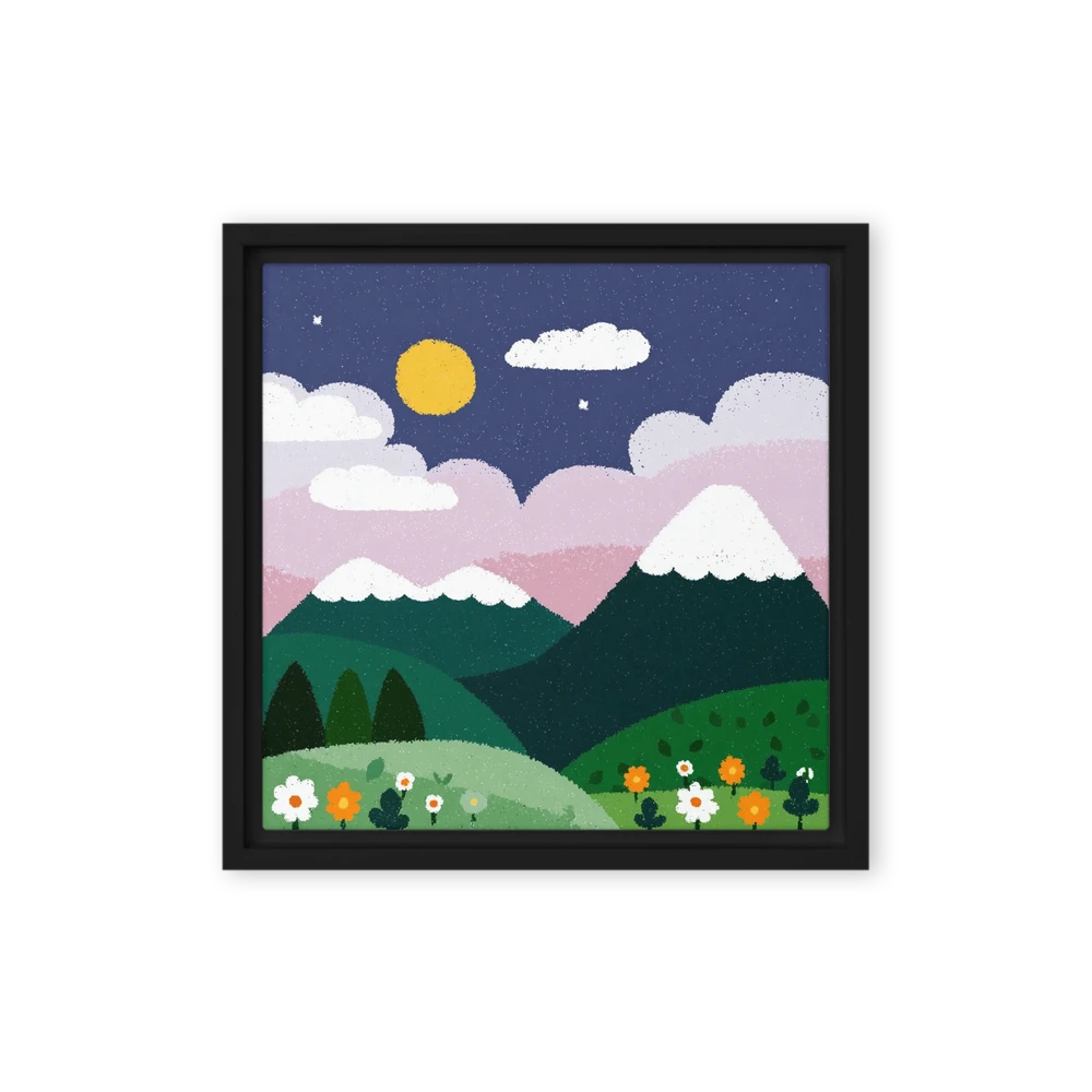 Moonlit Mountain Meadow | Art Print