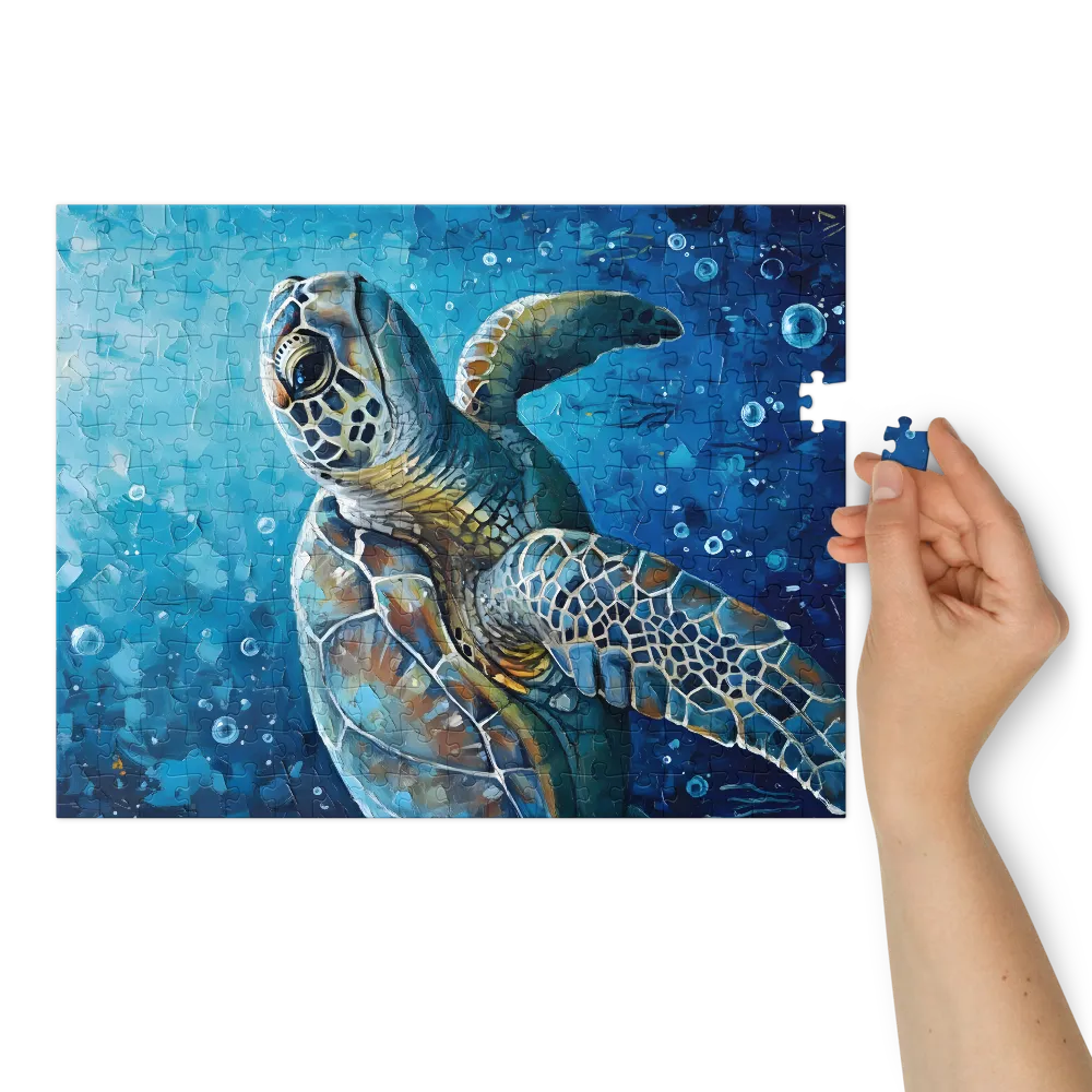 Azure Sea Turtle | Jigsaw Puzzles