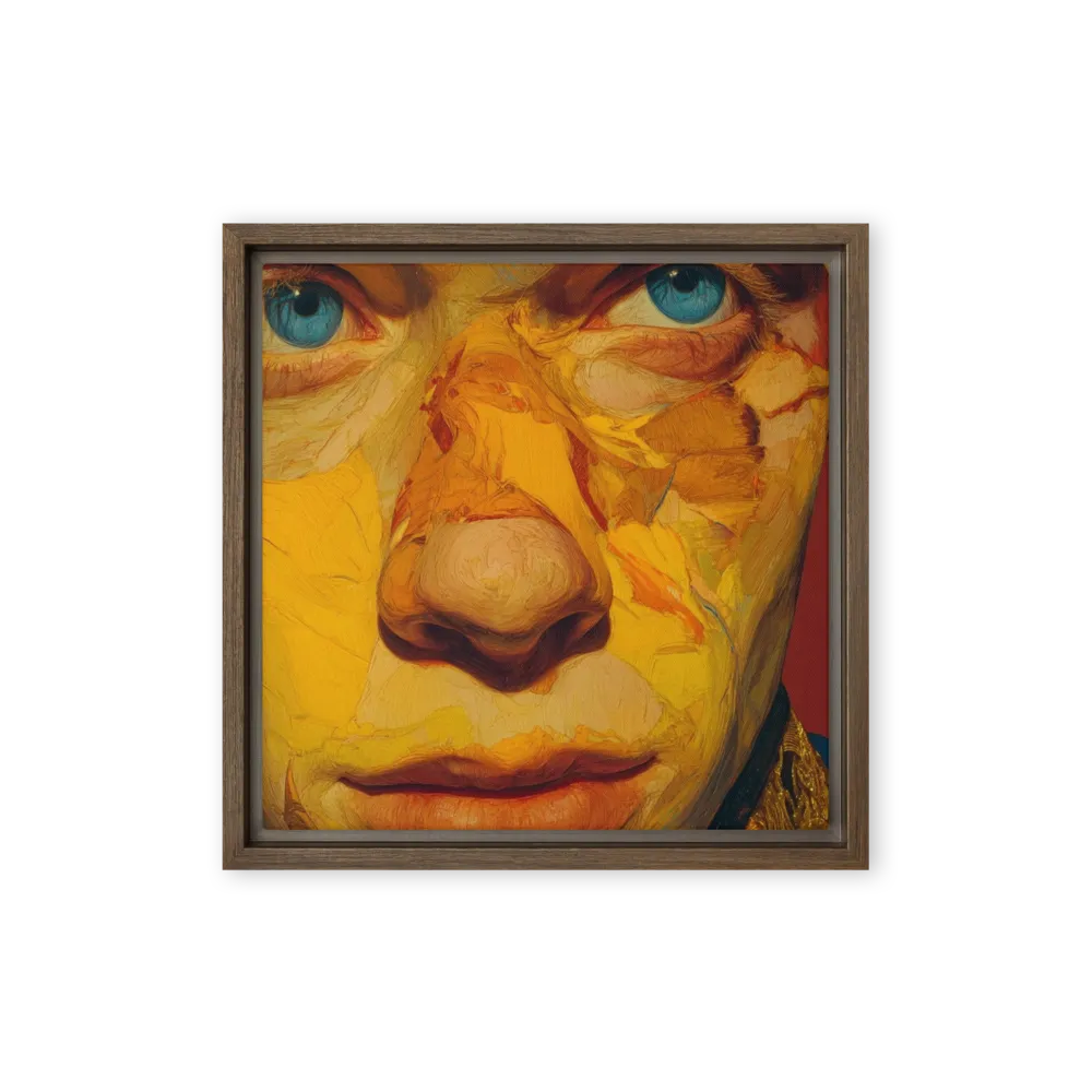 Azure Gaze 
 Poster with Black Frame | 10″x 10″
