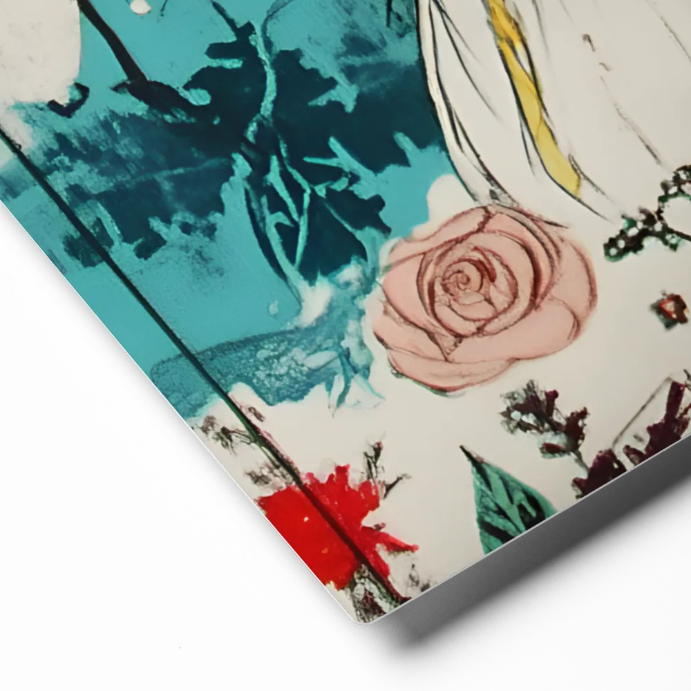 Flora and the Top Hat 
 Canvas with White Frame