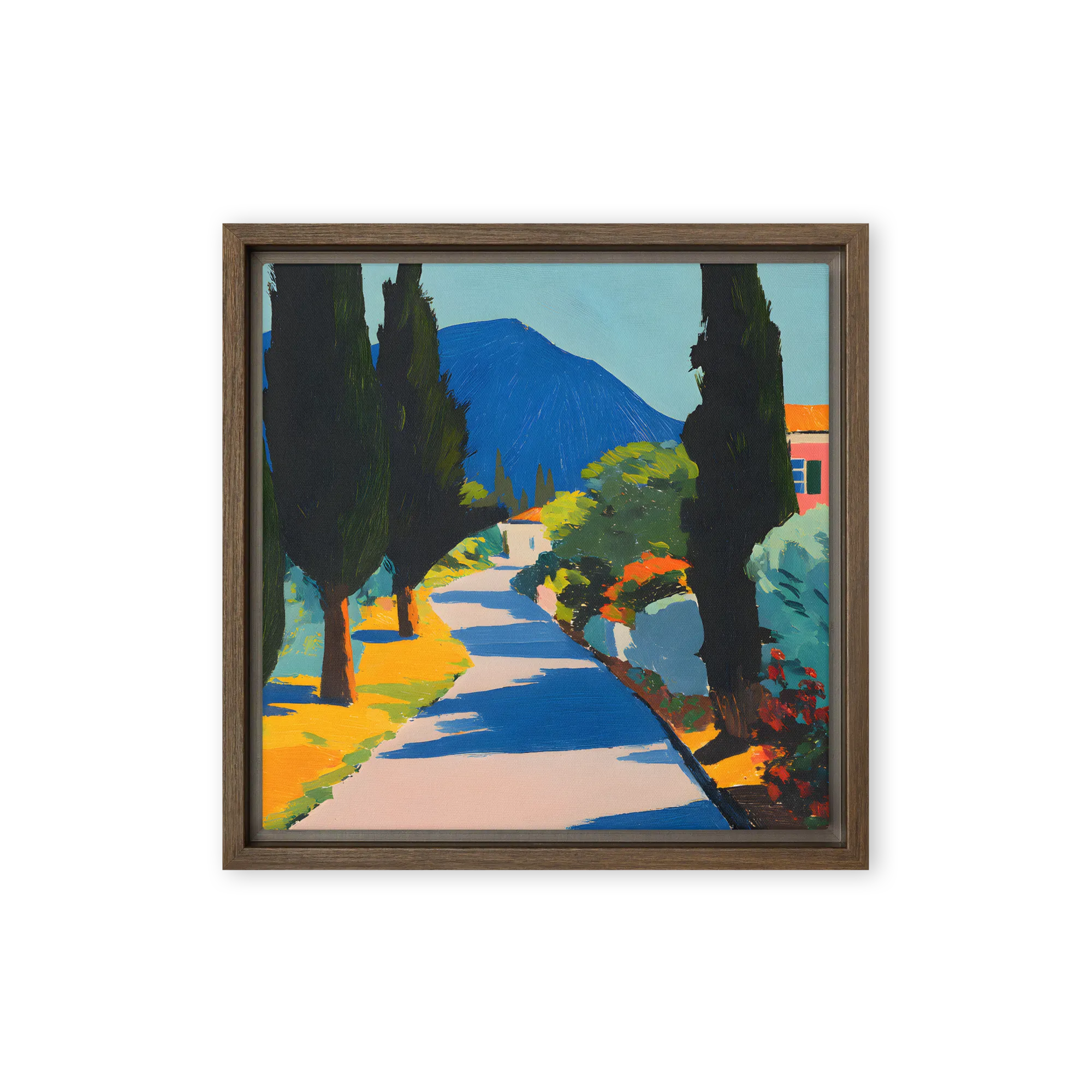Planes of Mediterranean leisure — Thick impasto oil slabs