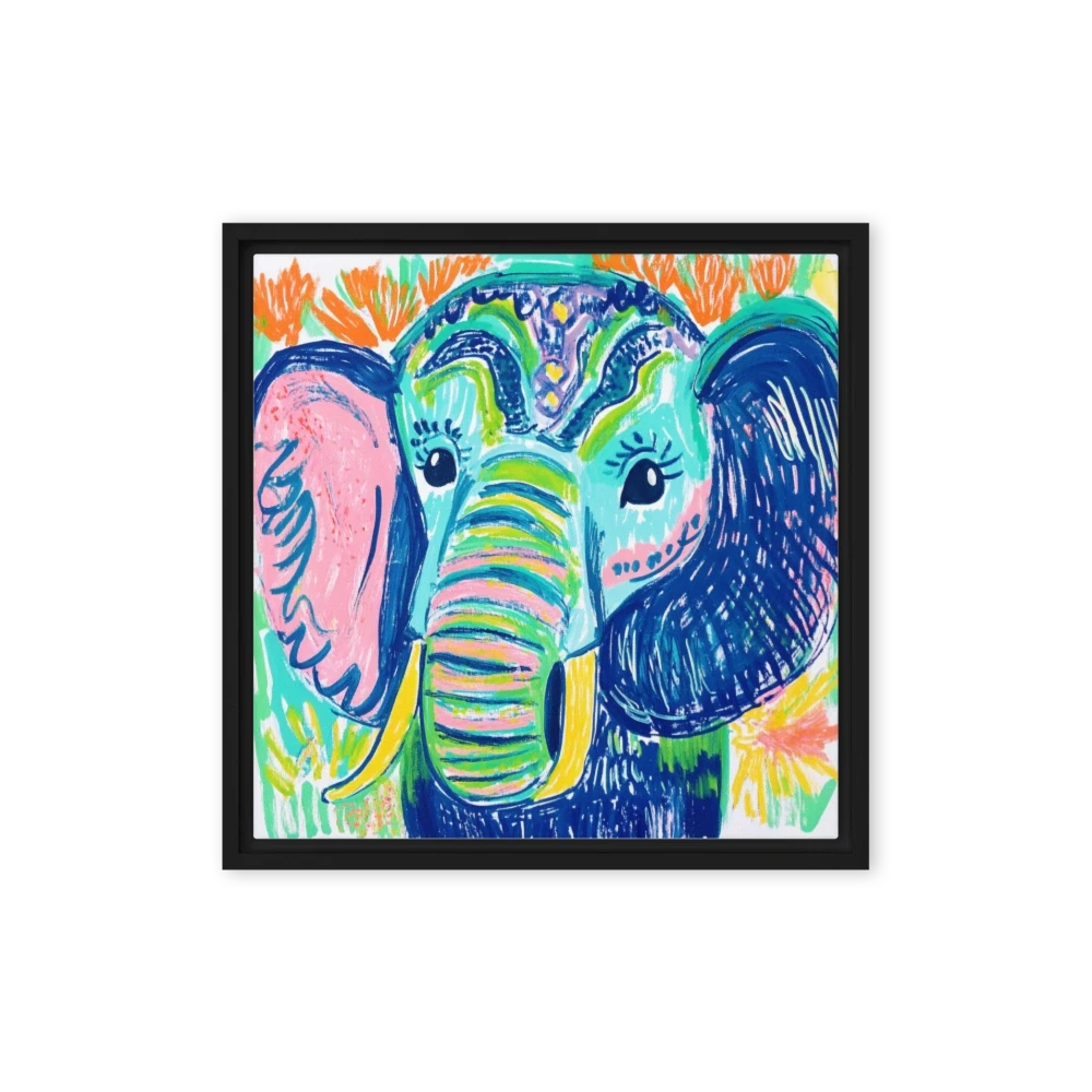 Colorful Elephant Drawing