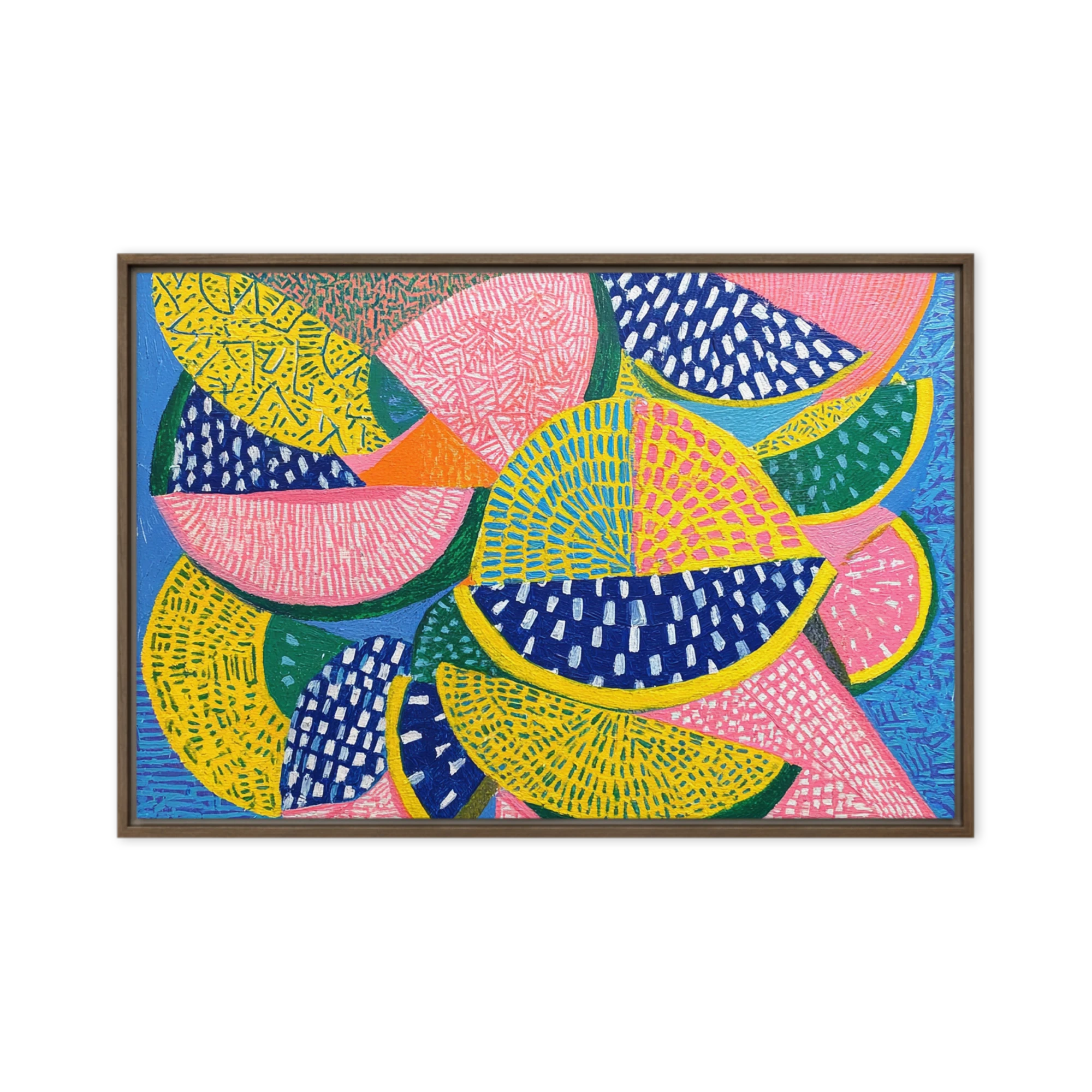 Geometric Watermelon Slice Pattern | Art Print