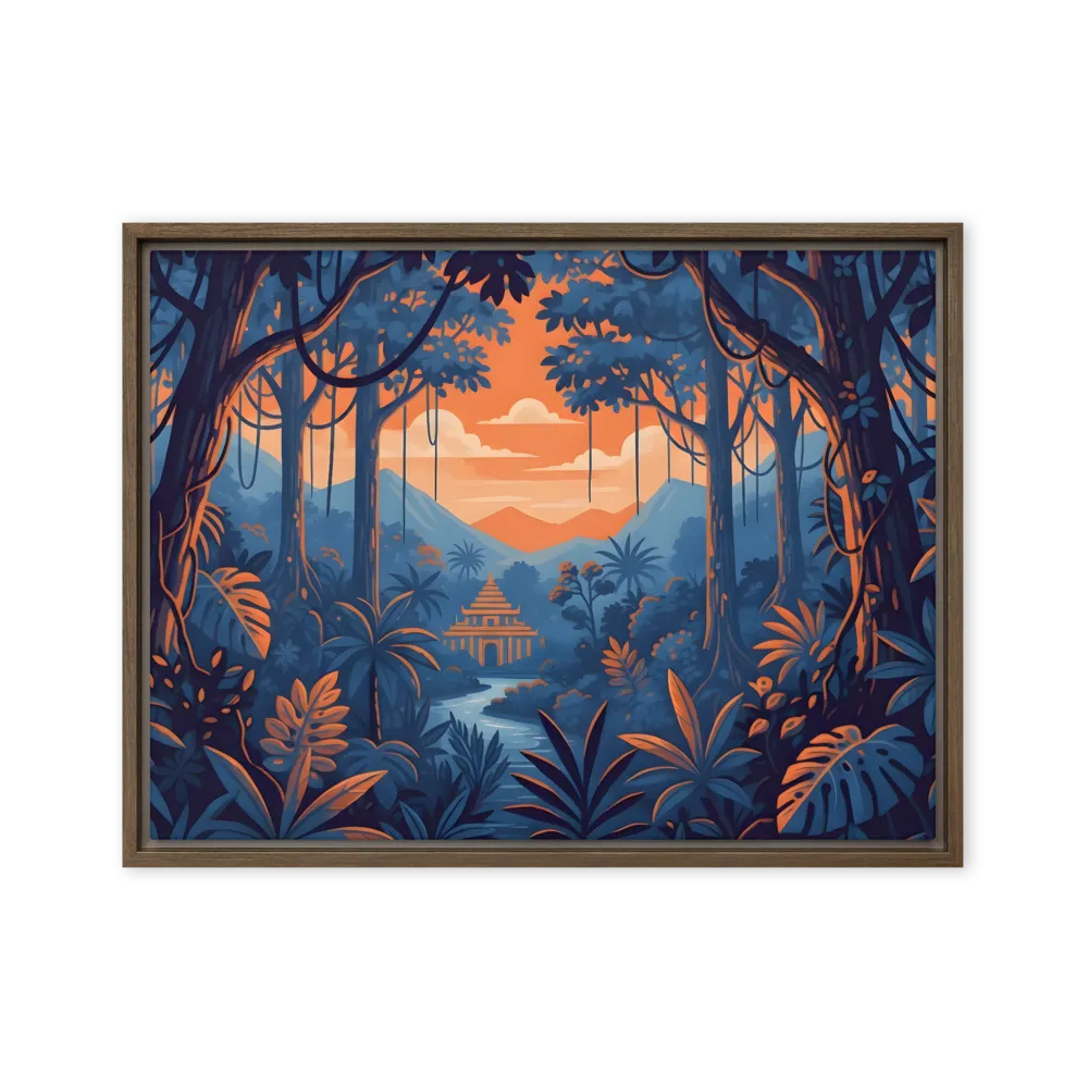 Jungle Pagoda Sunset | Art Print