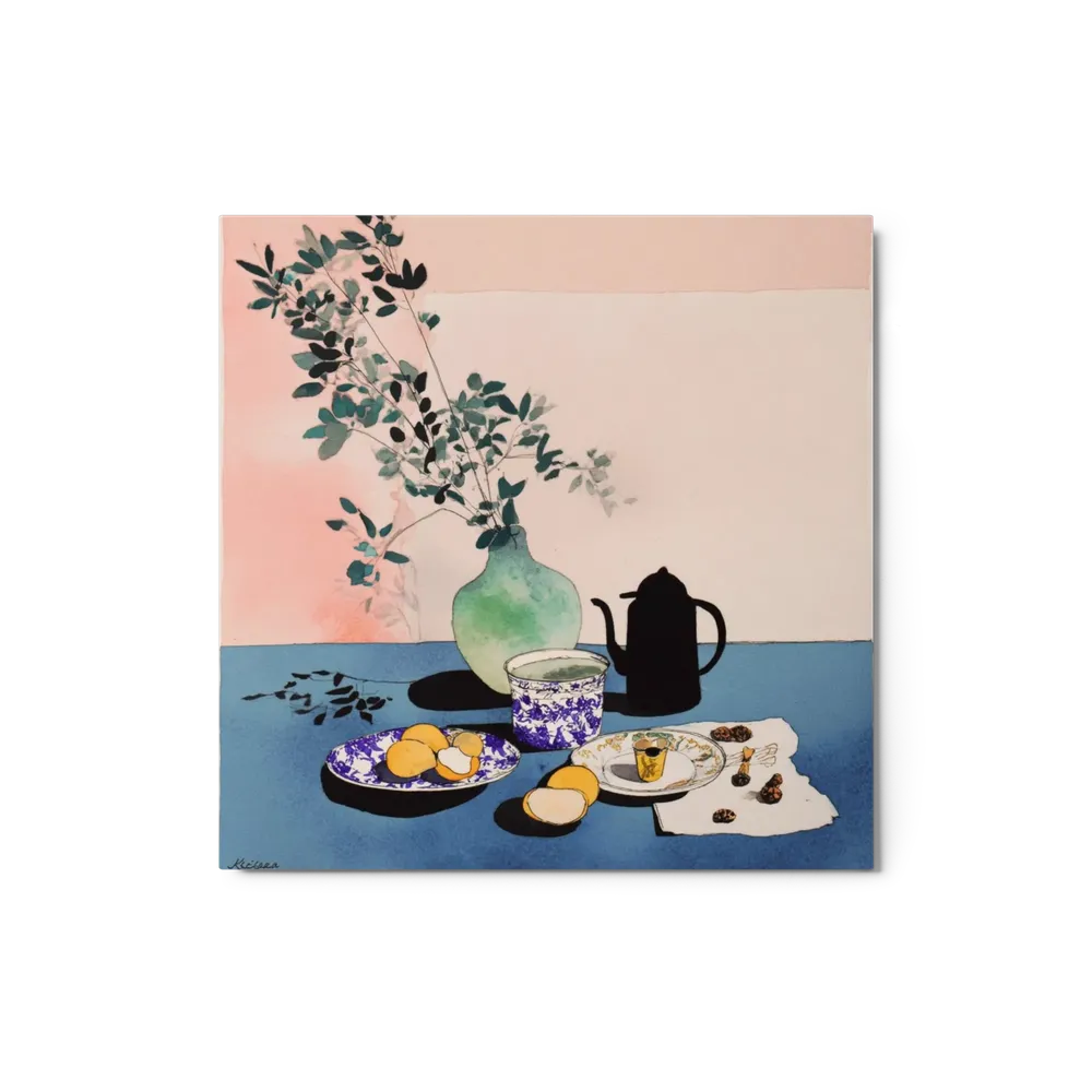 Still Life with Teapot and Citrus | Art Print