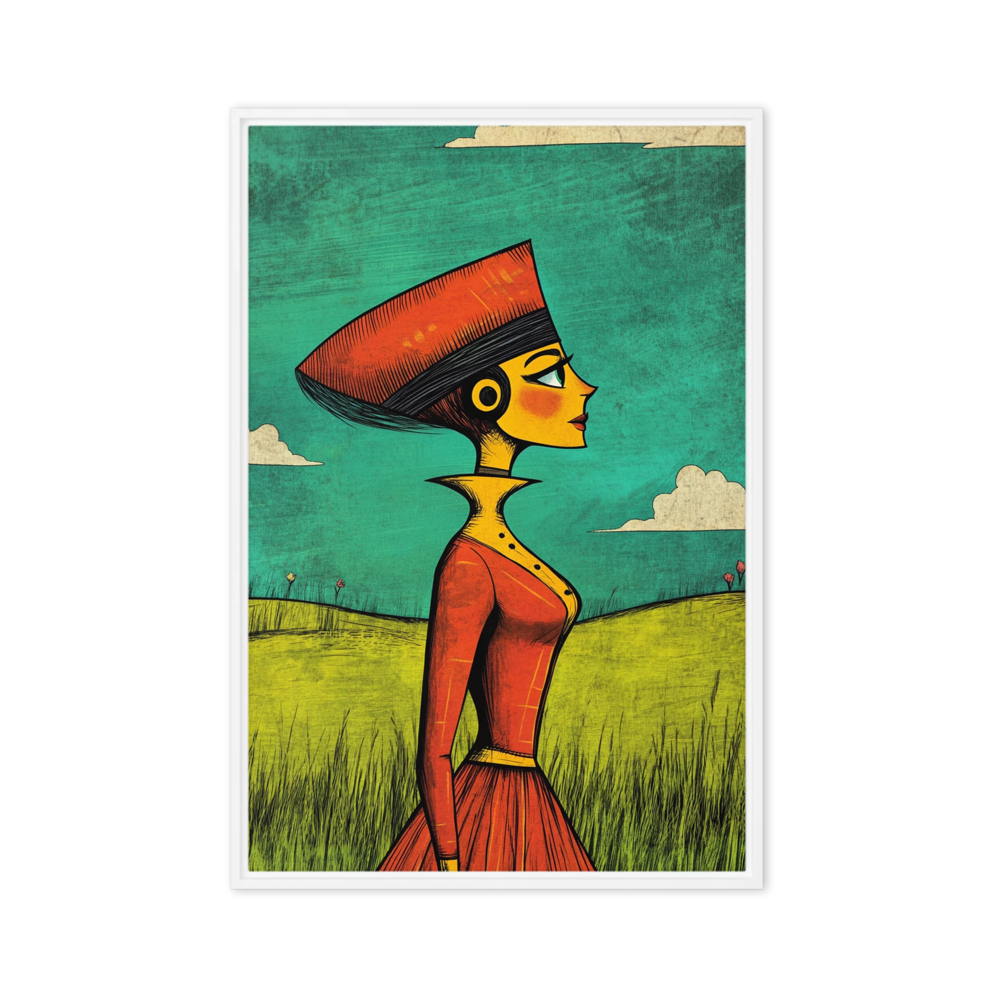 Art Deco Woman in Profile | Art Print