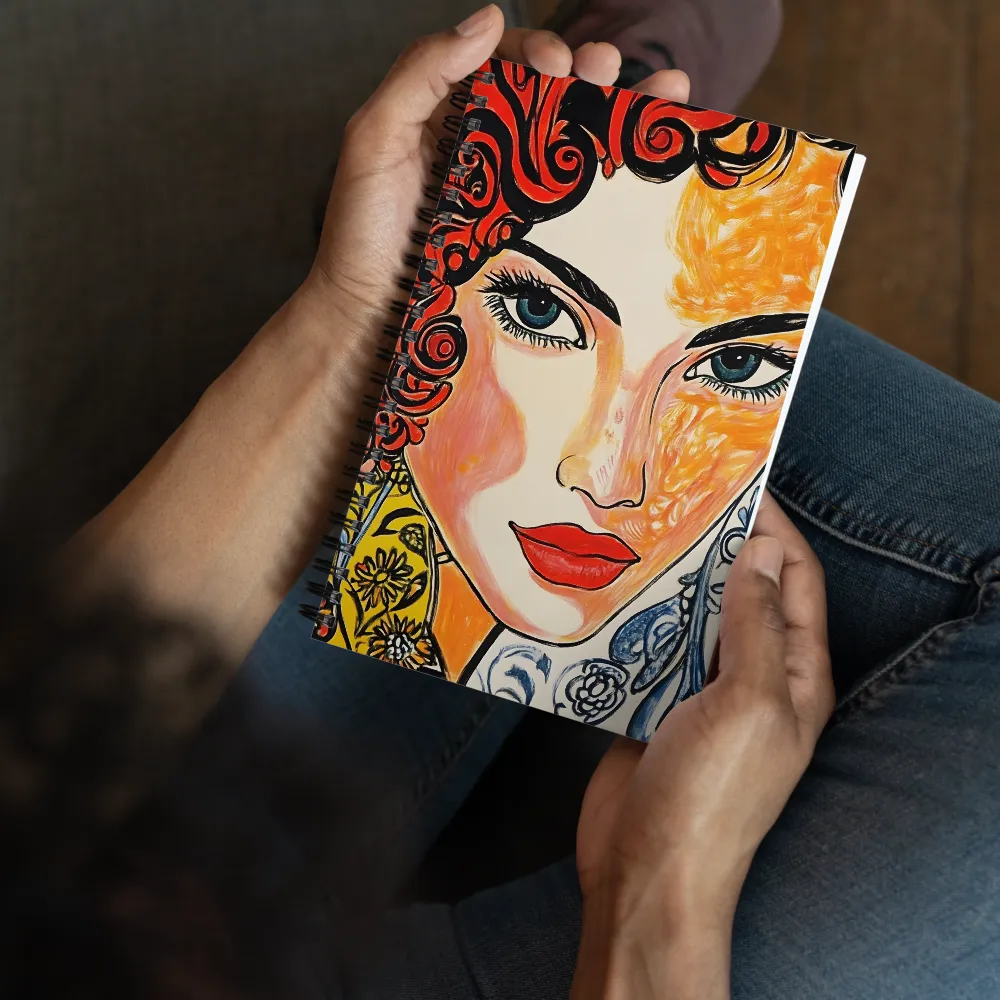 Vibrant Stylized Portrait 
 Spiral Notebook | 140 pages