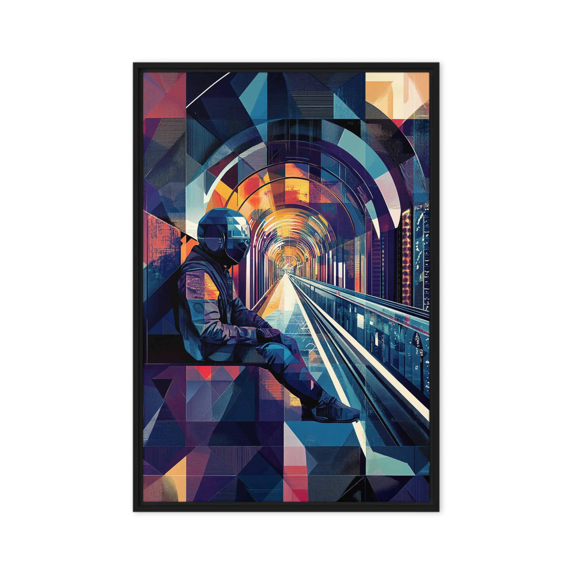 Space Traveler in Geometric Urban Tunnel