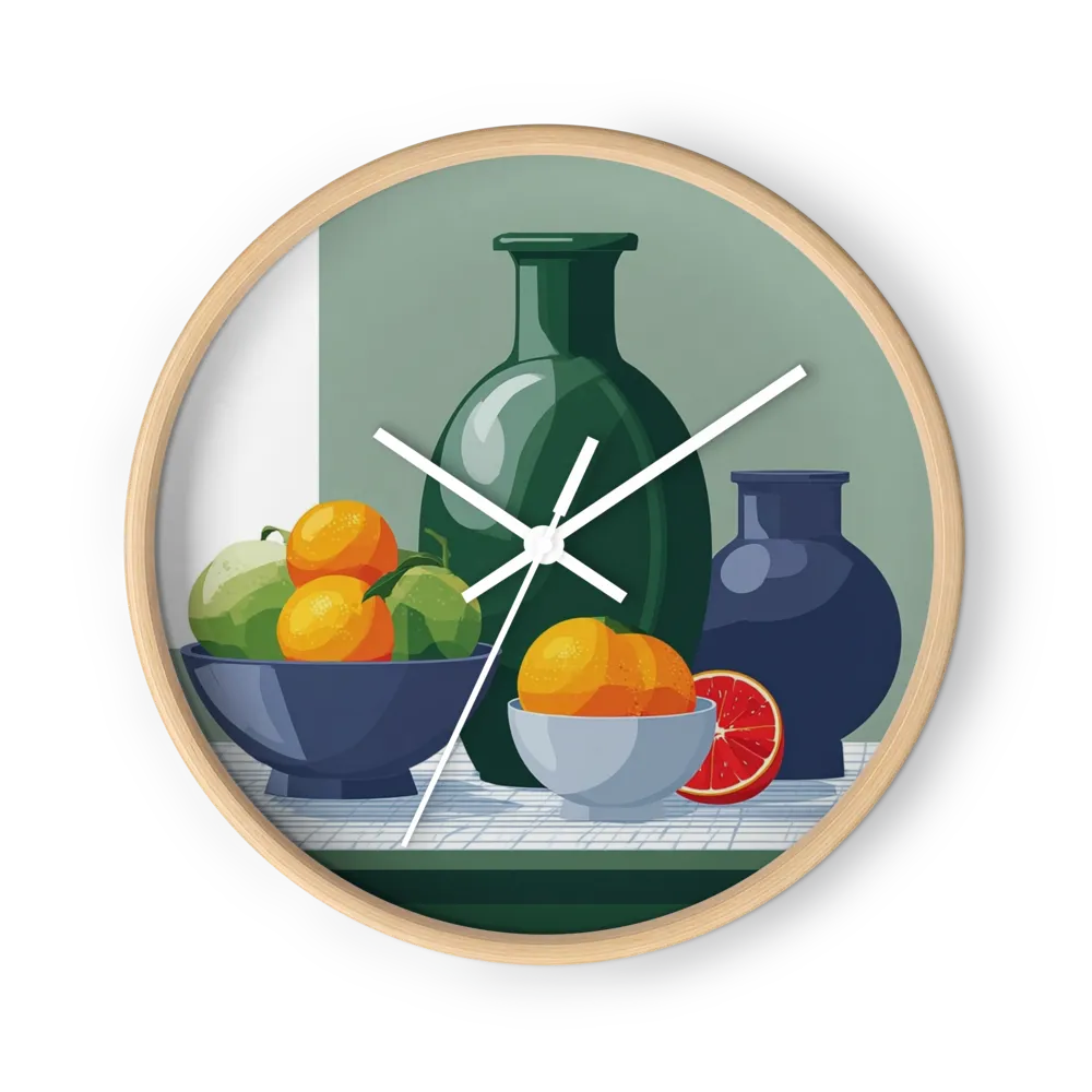 Modern Fruit Still Life | Wall Clock