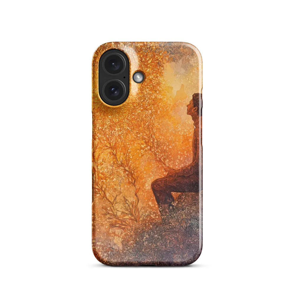 Contemplation in Golden Mosaic 
 iPhone 17 | Snap Case