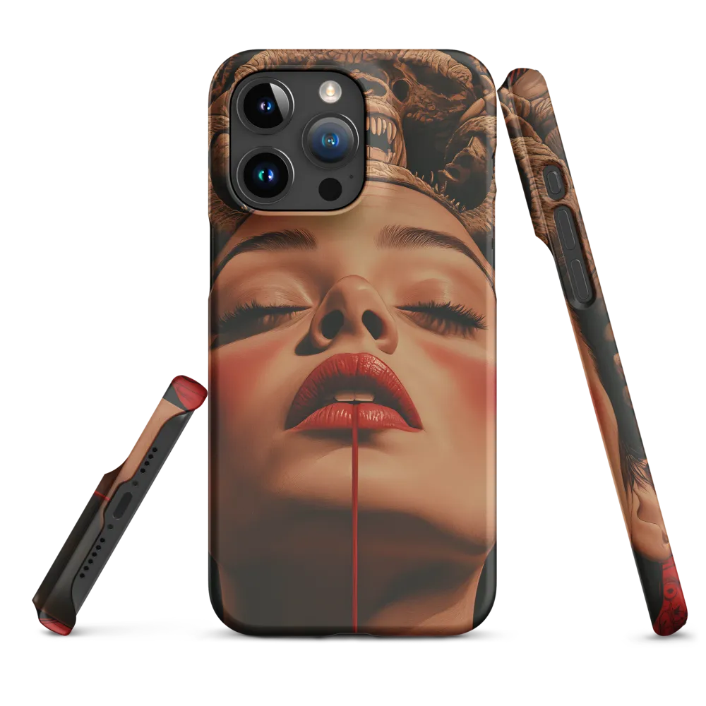 Surreal Portrait of Woman with Mythical Creature | Phone Case