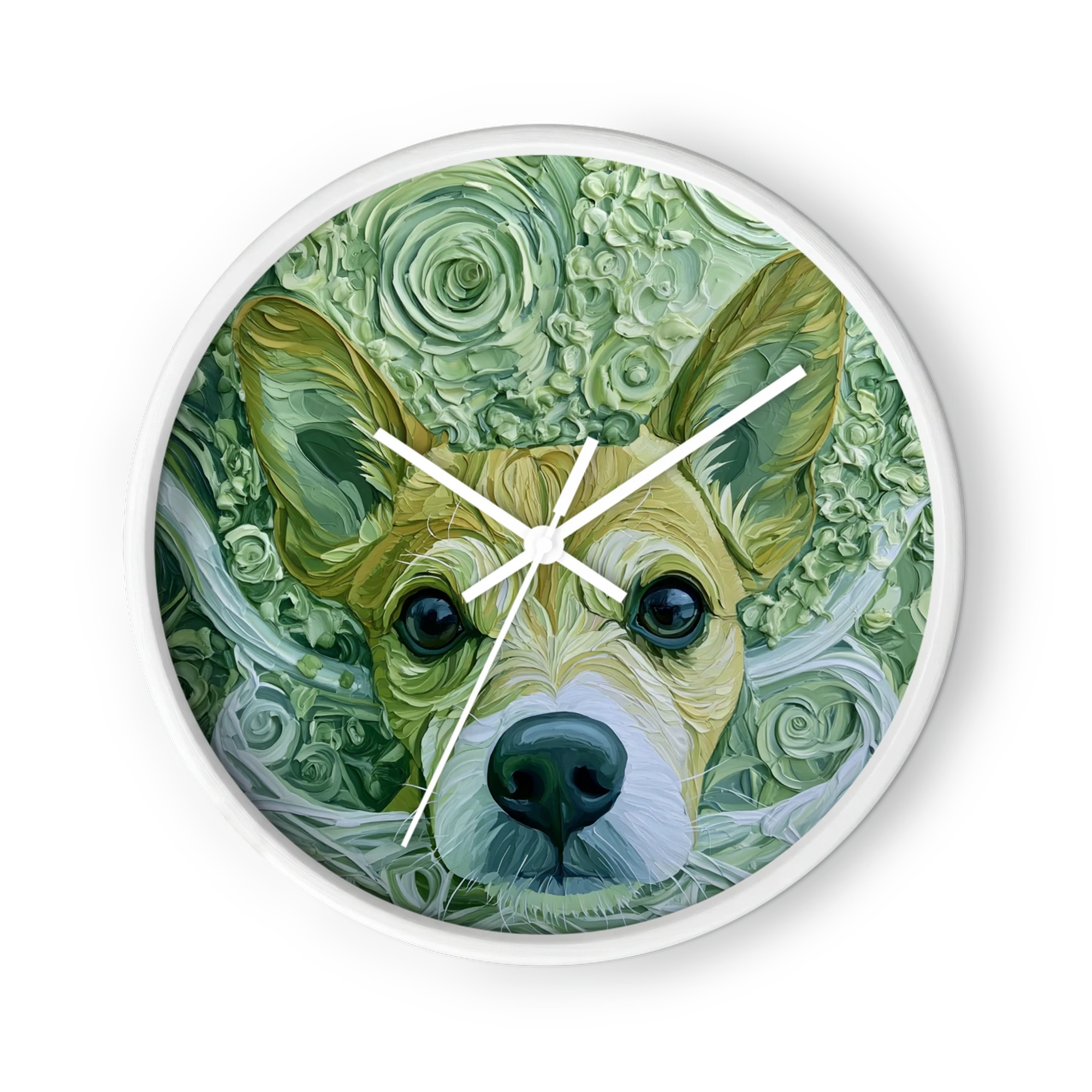 Swirling Green Dog Portrait