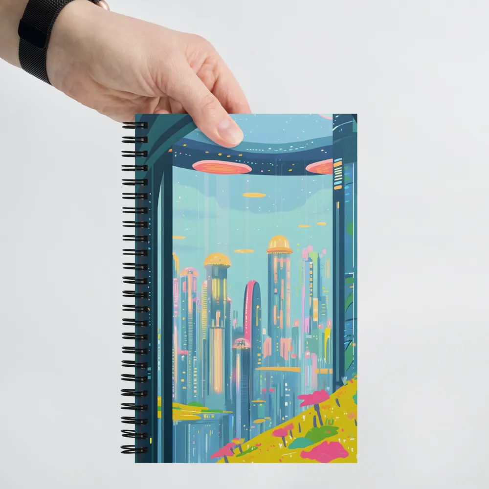 Neon Future Metropolis 
 Spiral Notebook | 140 pages