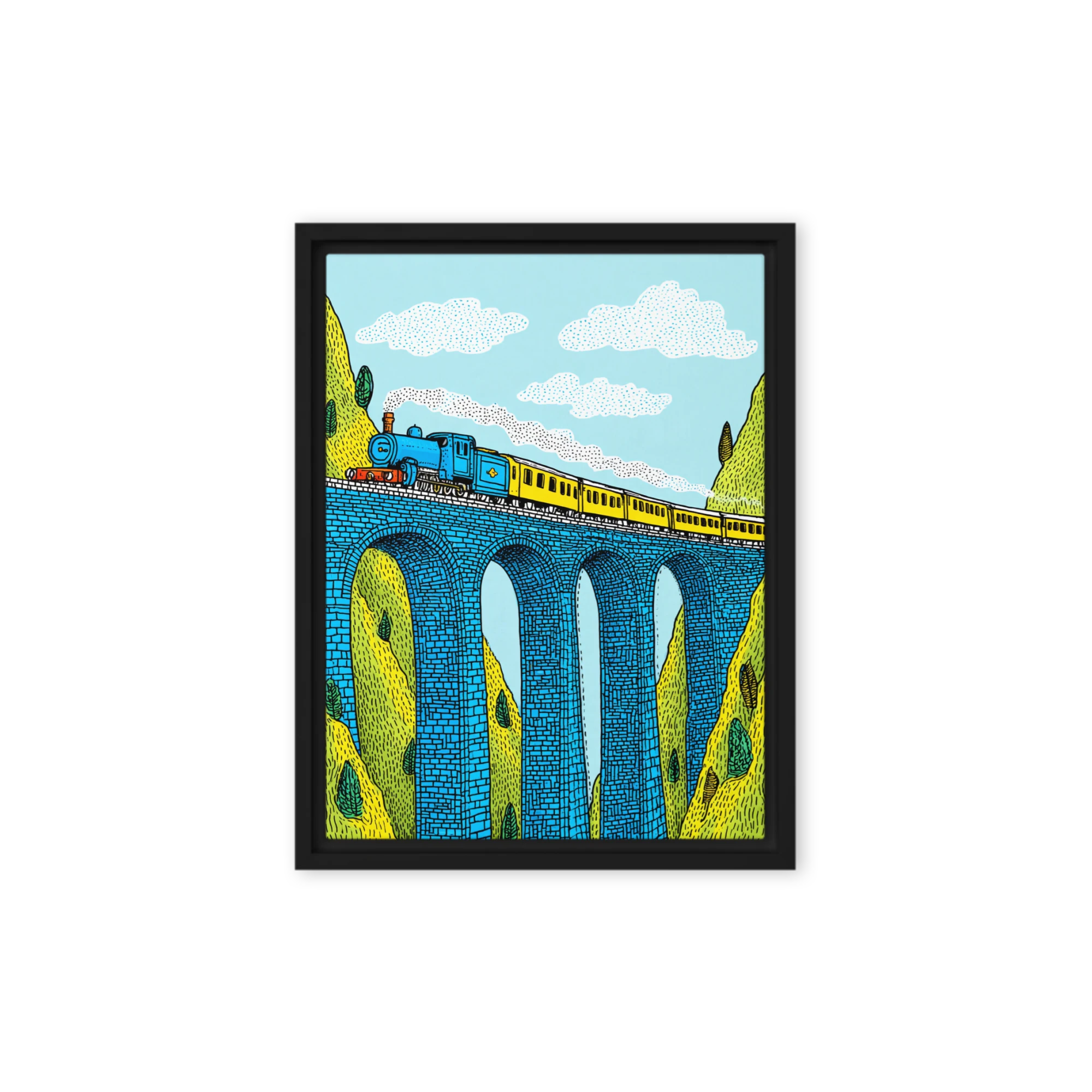 Train Across the Viaduct | Art Print