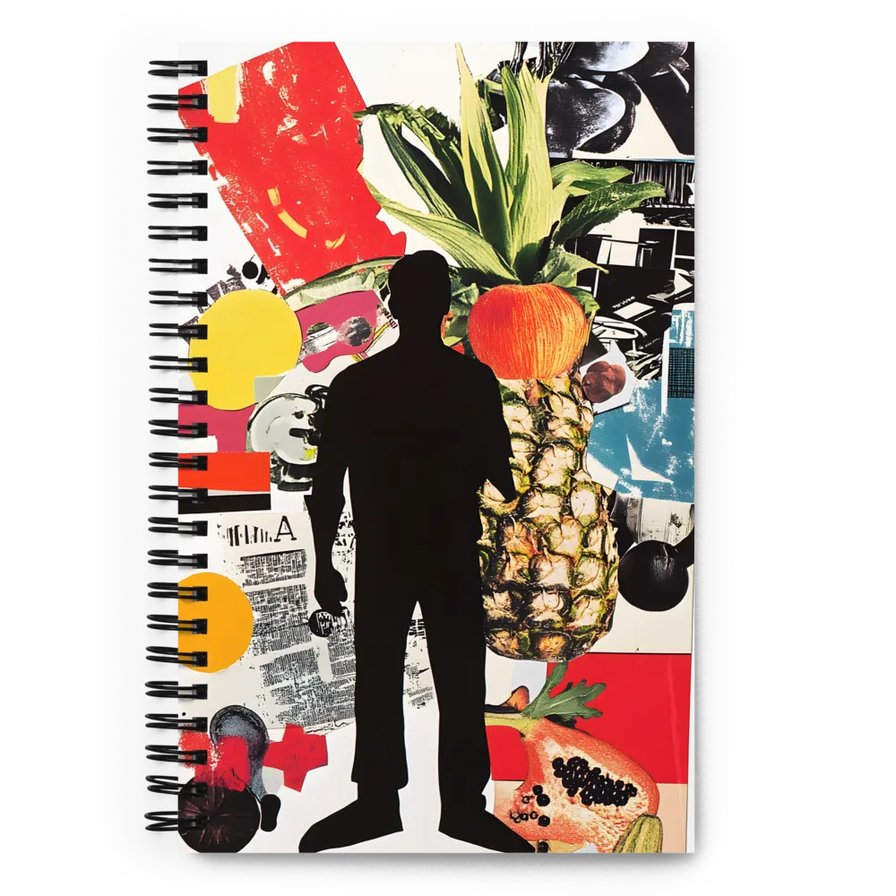 Man and Tropical Collage 
 Spiral Notebook | 140 pages