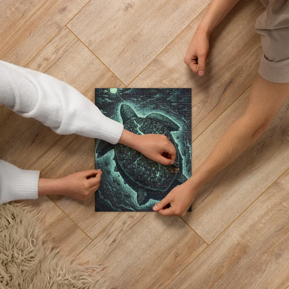 City on a Turtle 
 Jigsaw Puzzle in Tin Box