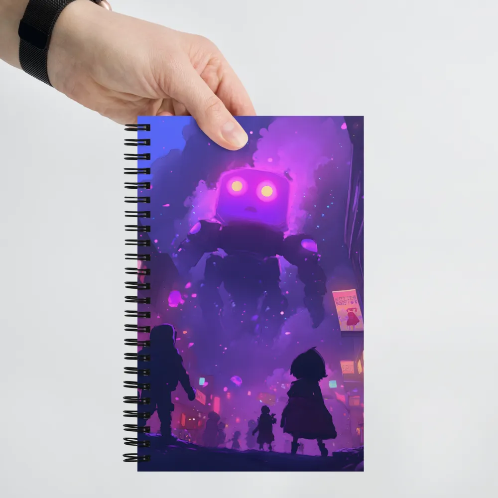 Neon City Encounter 
 Spiral Notebook | 140 pages