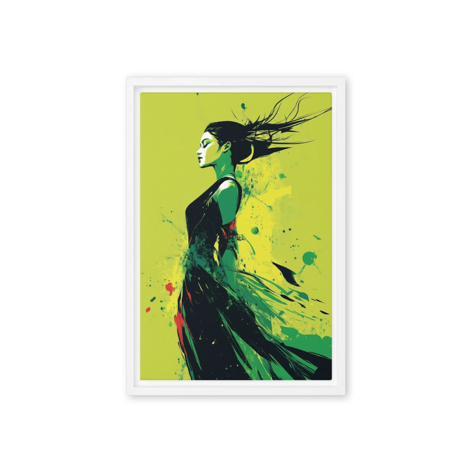 Profile Illustration of a Woman in Motion