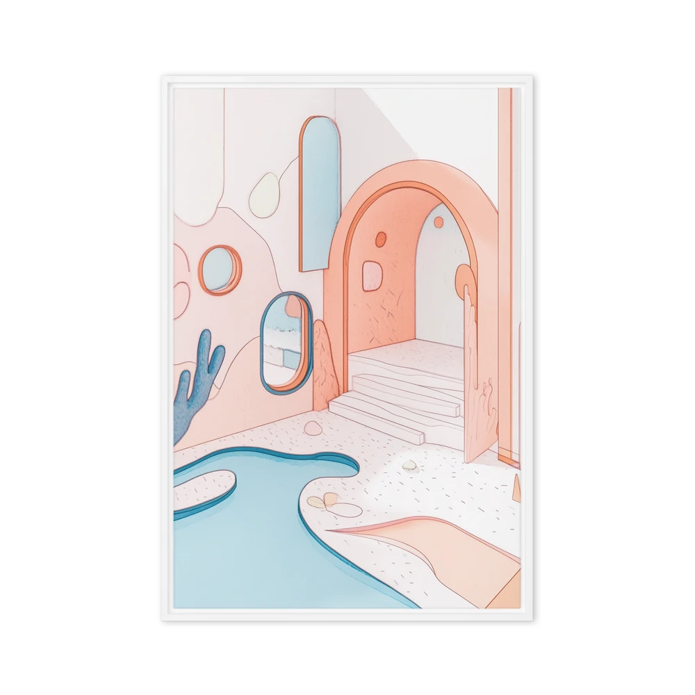 Pastel Architectural Dreamscape | Art Print
