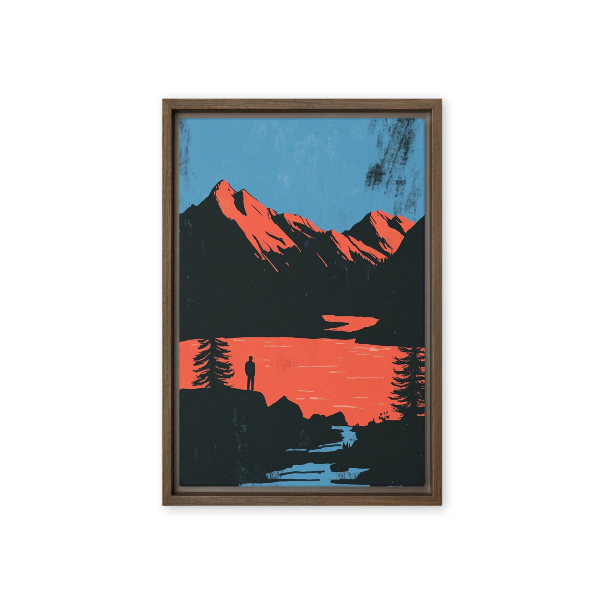 Solitude by the Red Lake | Art Print