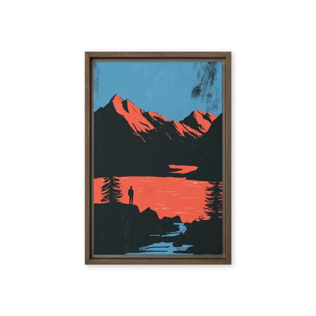 Solitude by the Red Lake | Art Print