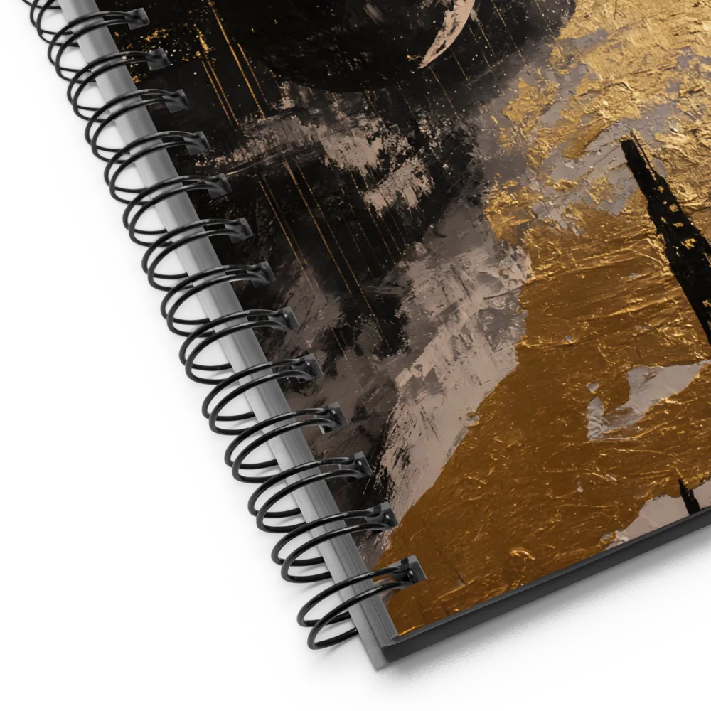 Cosmic Metropolis Gold 
 Spiral Notebook | 140 pages
