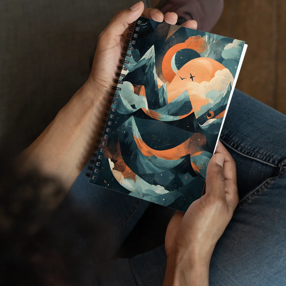 Geometric Mountain Vista 
 Spiral Notebook | 140 pages