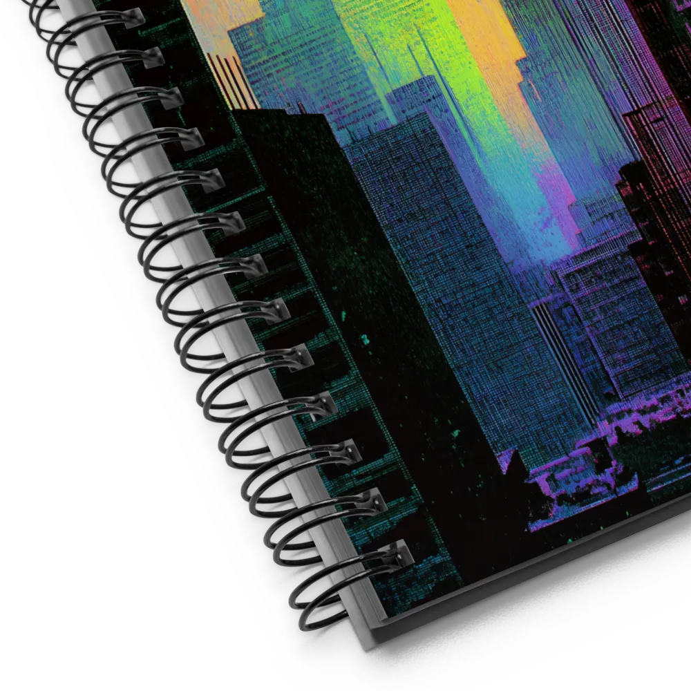 Retro-Futuristic Skyline 
 Spiral Notebook | 140 pages