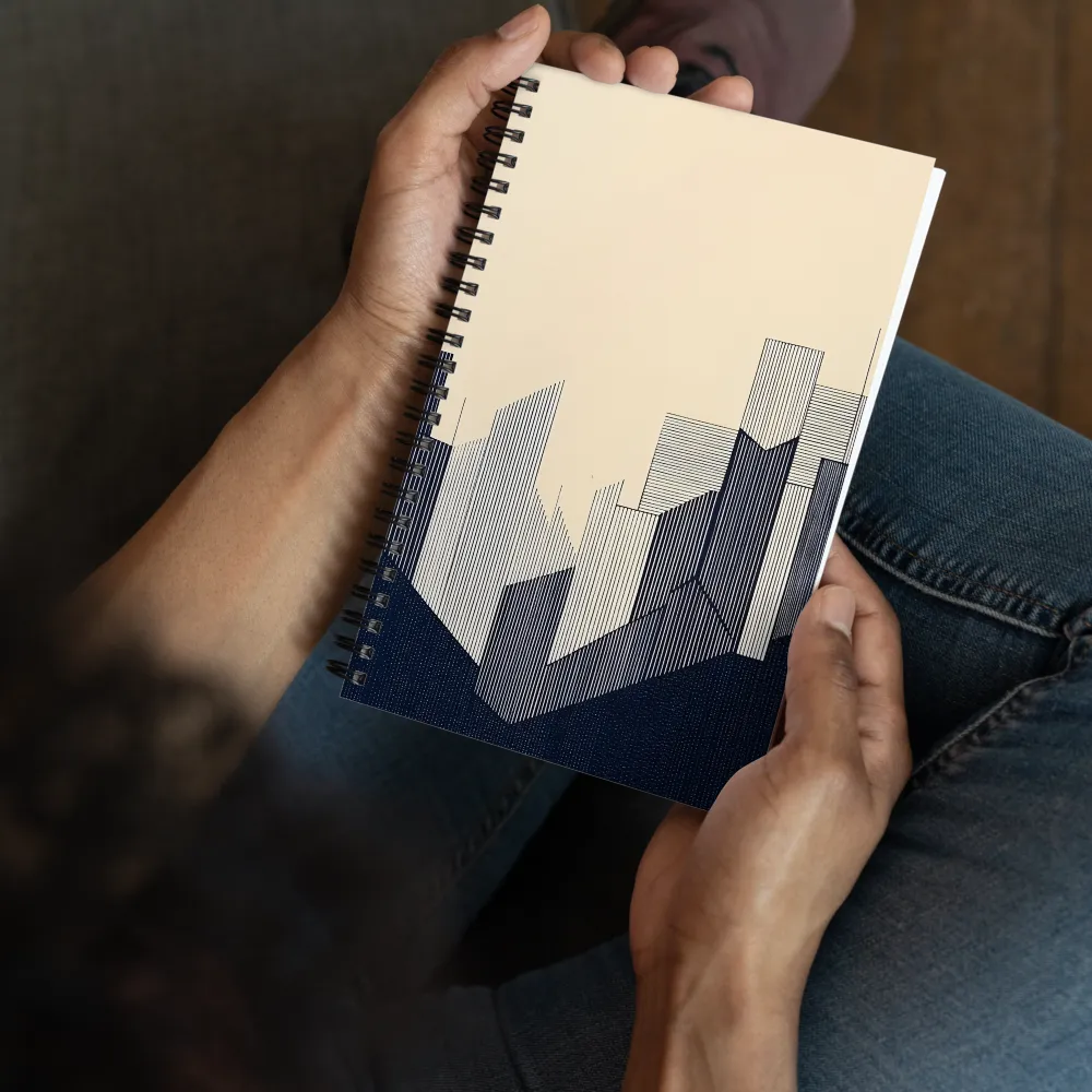 Geometric Cityscape Abstraction 
 Spiral Notebook | 140 pages