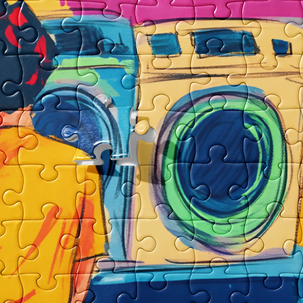 Vibrant Laundromat 
 Jigsaw Puzzle