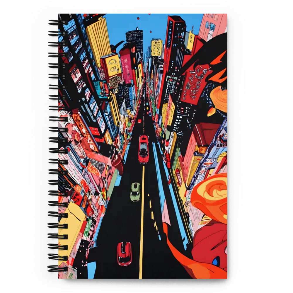 Dynamic Futuristic Cityscape 
 Spiral Notebook | 140 pages