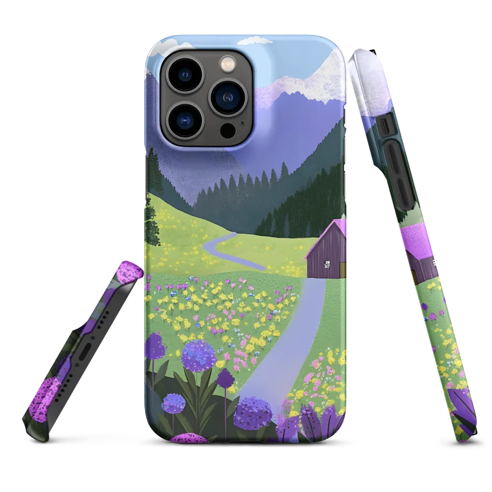 Cabin in Colorful Meadow | Phone Case