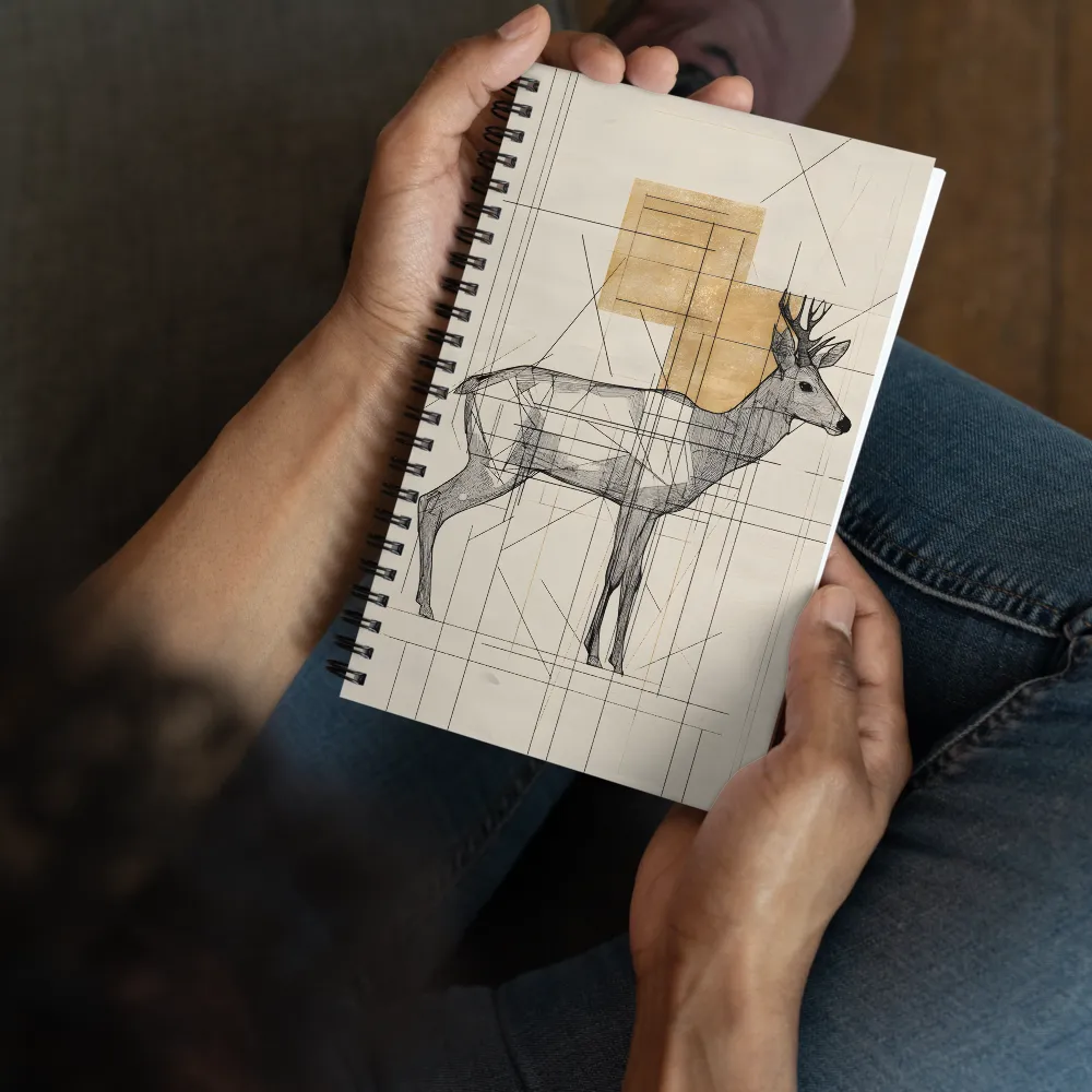 Architectural Stag Blueprint 
 Spiral Notebook | 140 pages