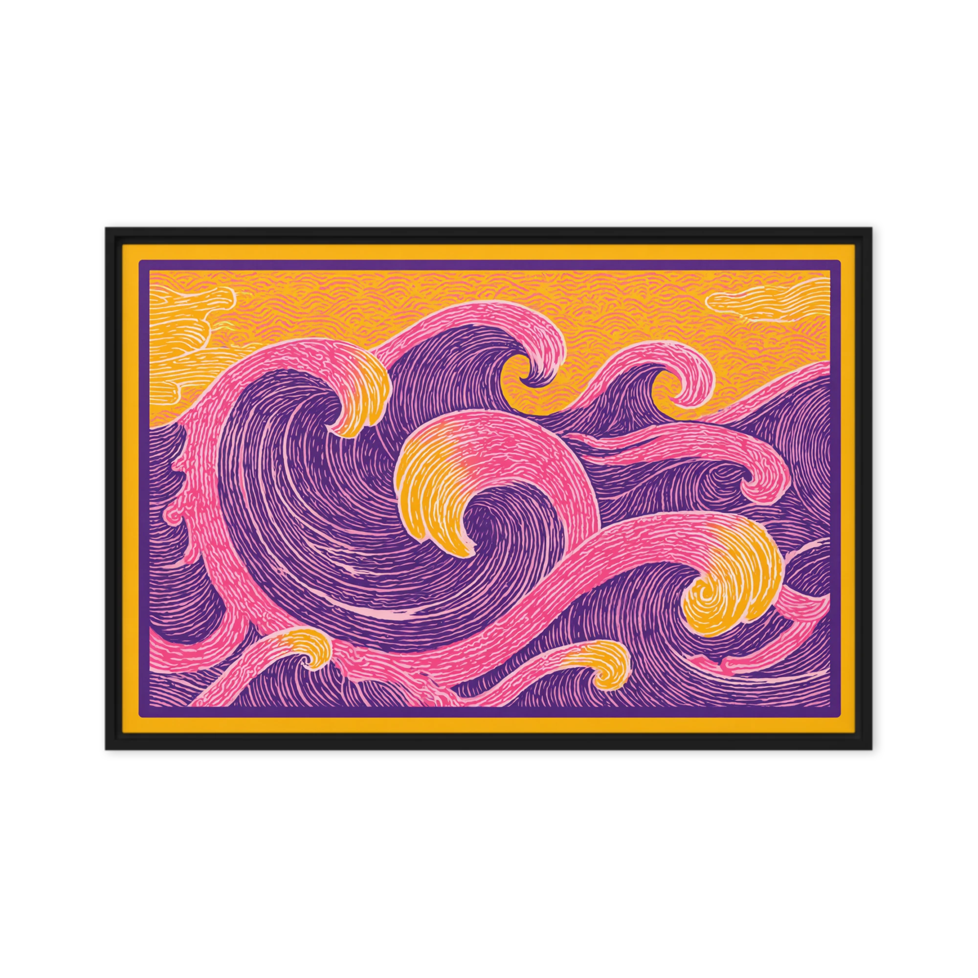 Swirling Sunset Waves | Art Print