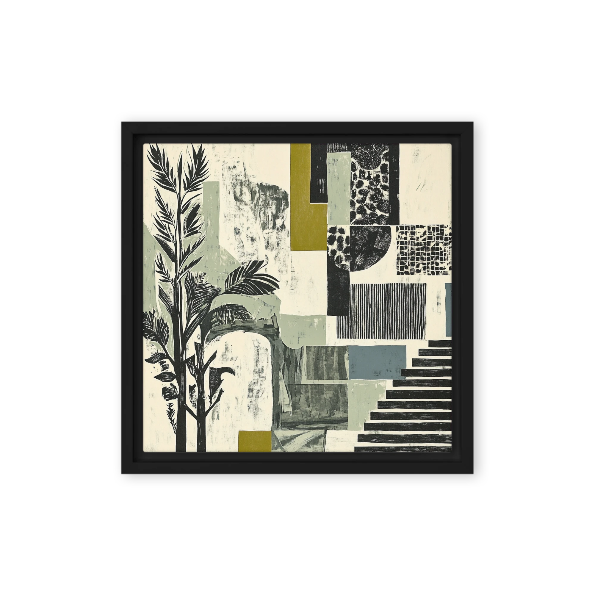 Fragmented Botanical Collage