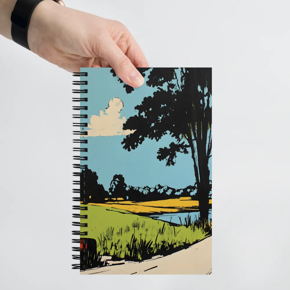 Summer Riverside Landscape 
 Spiral Notebook | 140 pages