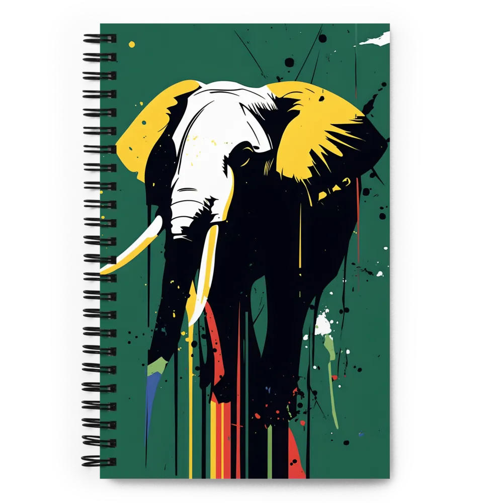 Chromatic Drip Elephant 
 Spiral Notebook | 140 pages