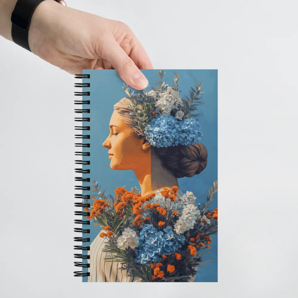 Serene Bloom Portrait 
 Spiral Notebook | 140 pages