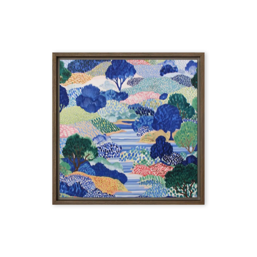 River of Patterns 
 Poster with White Frame | 18″x 18″
