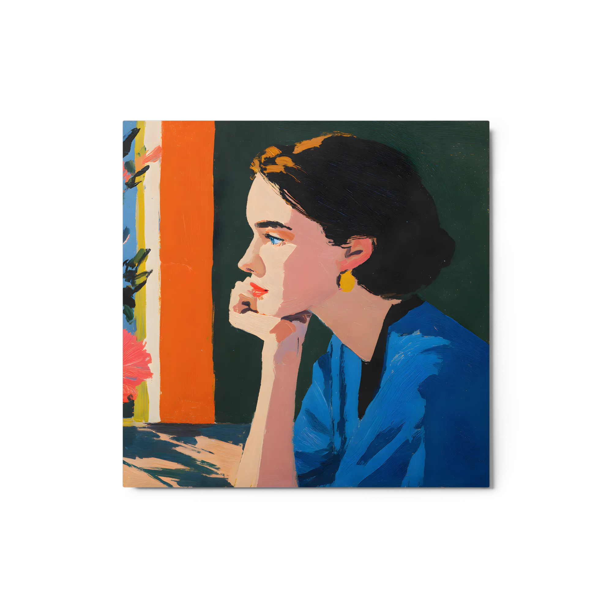 Pensive Profile 
 Canvas | 10″x 10″