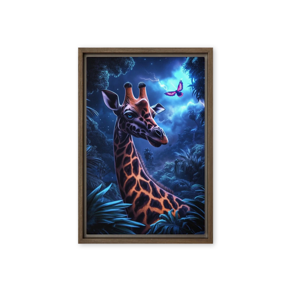 Midnight Jungle Giraffe | Art Print