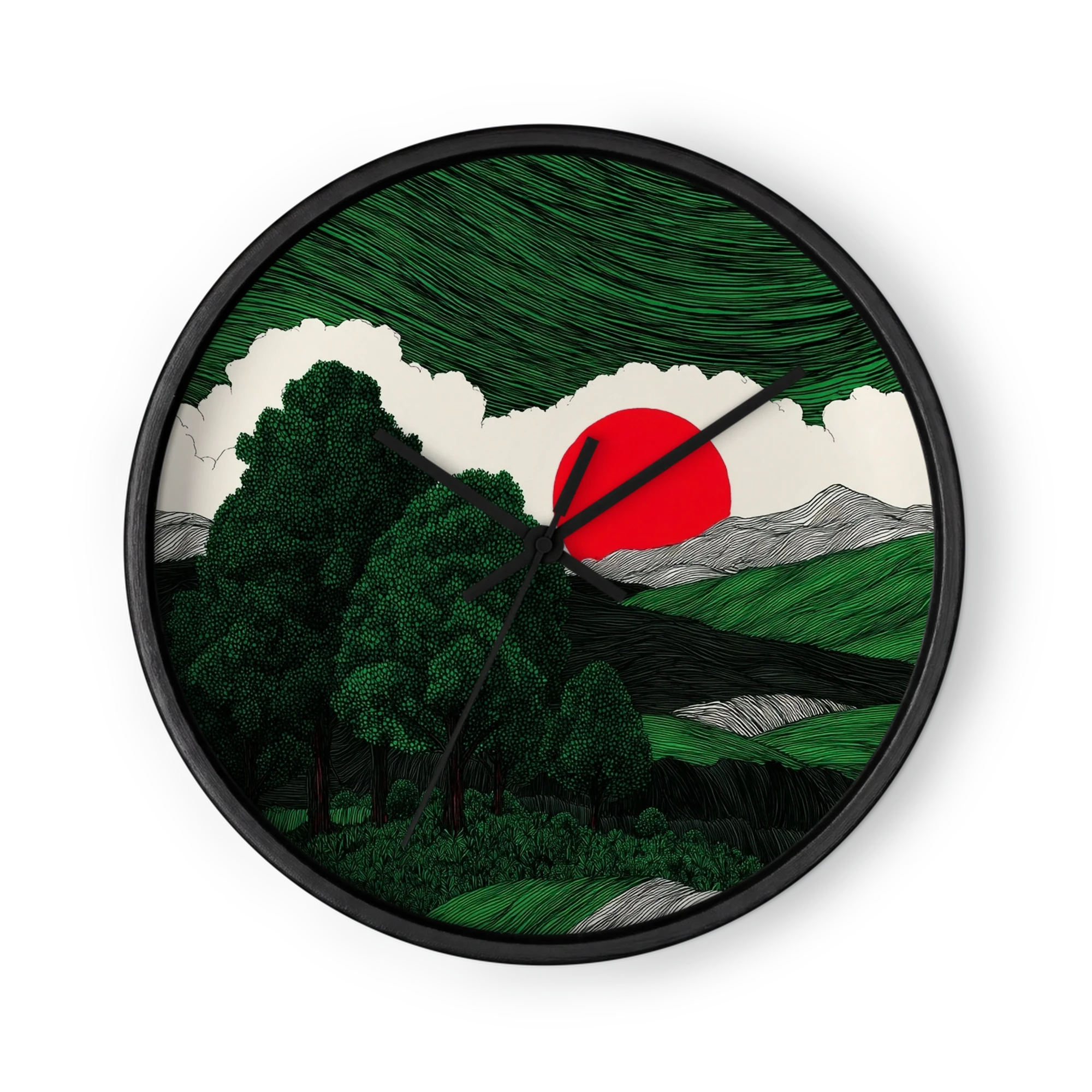 Crimson Sun and Green Valleys